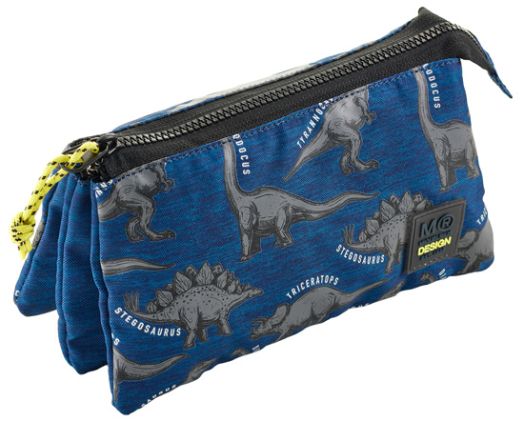 Несесер Miquelrius Wild Dino с три отделения, светещ в тъмното