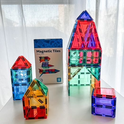 Магнитен конструктор Learn and Grow Toys - Базов комплект, 64 части