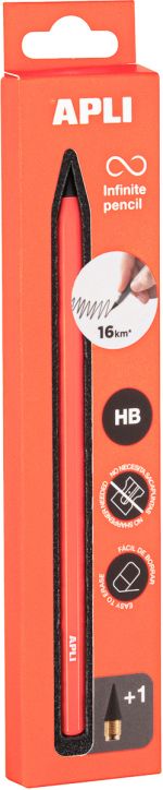 Графитен молив Apli Infinite Neon HB, оранжев