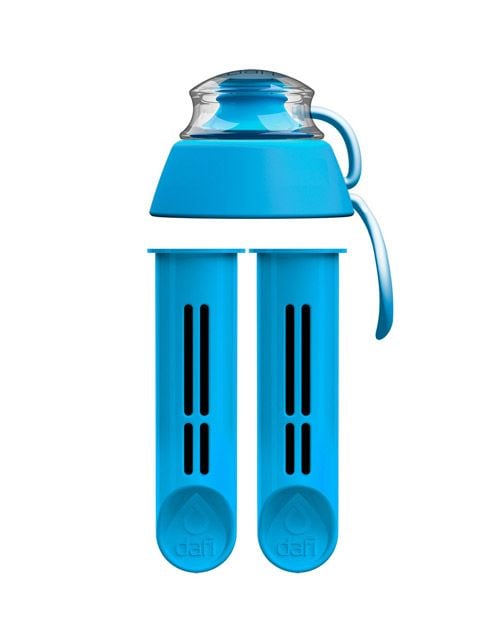 Комплект филтри за бутилка Dafi + подарък капачка, сини