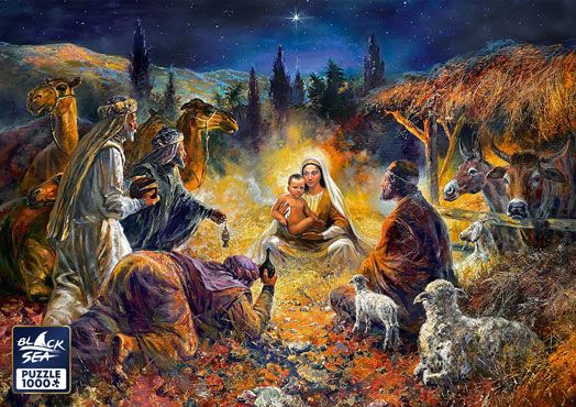 Пъзел Black Sea Puzzles - Поклонението на влъхвите, 1000 части