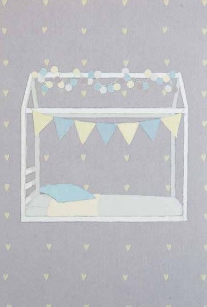 Картичка Busquets за бебе: Легълце