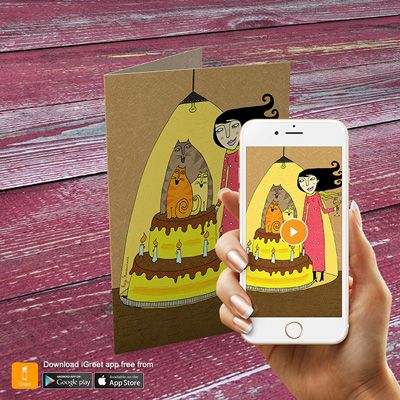 iGreet Картичка - Happy Meowday