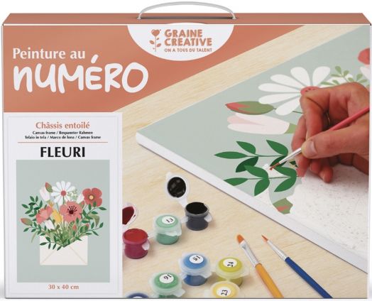 Комплект за рисуване по номера Graine Creative - Цветя 30 x 40 см.