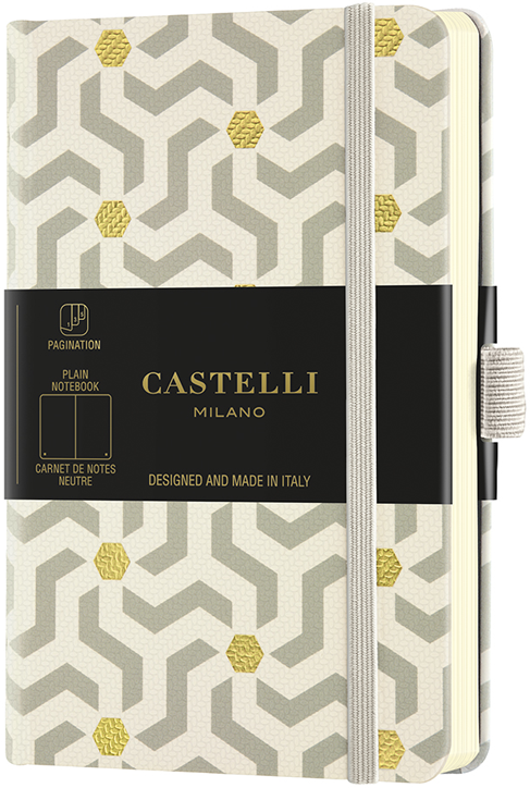 Бележник Castelli Oro Snakes, бели листове, 9 х 14 см.