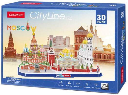 3D пъзел Cubic Fun Cityline - Москва, 204 части