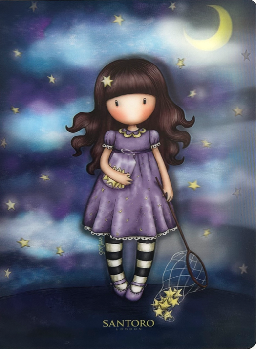 Тетрадка Gorjuss със спирала, А4, 60 листа, широки редове