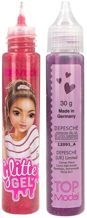 Релефен гел брокат за рисуване Top Model, асортимент