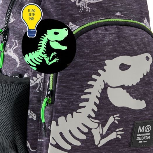 Раница Miquelrius T-Rex с едно отделение, светеща в тъмното, 12 л.