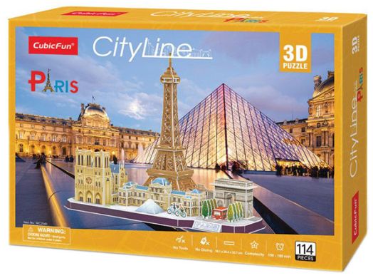 3D пъзел Cubic Fun Cityline - Париж, 114 части