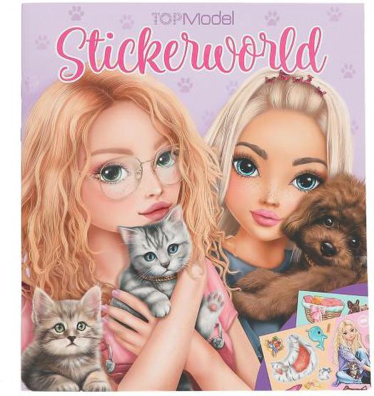 Книжка със стикери Top Model - Кученца и котенца