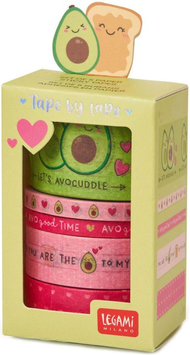 Комплект цветно тиксо Legami - Avocado