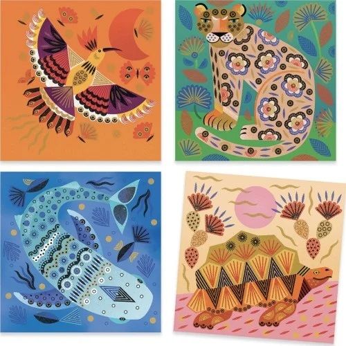 Творчески комплект Djeco - Оцветяване с печати