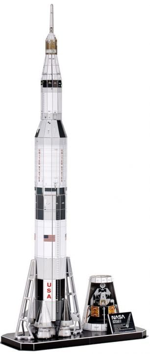 3D пъзел Revell - NASA Ракета Apollo 11 Saturn V, 136 части