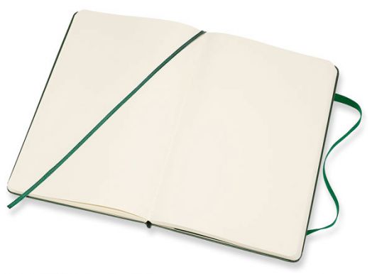 Джобен лавровозелен тефтер Moleskine Classic Myrtle Green с твърди корици и нелинирани листа