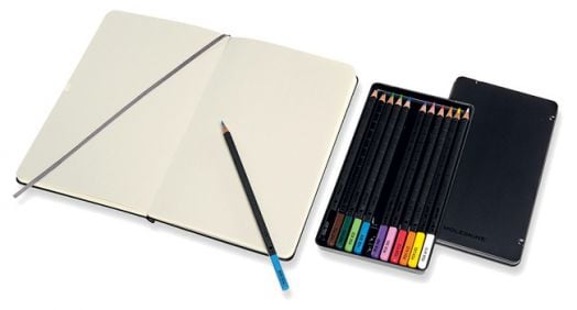 Комплект Moleskine Art - Скицник и 12 акварелни молива