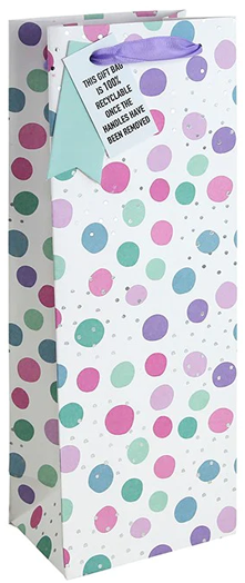 Подаръчна торбичка за бутилка Eurowrap - Пастелни петна