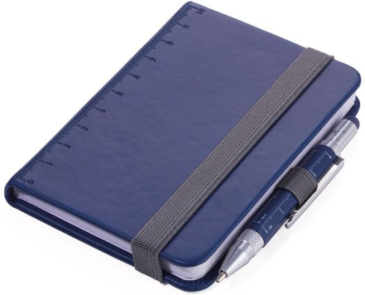 Джобен тефтер Troika с химикалка Liliput, син
