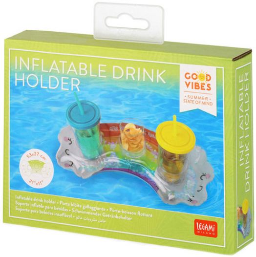Надуваема поставка за напитки Legami - Rainbow
