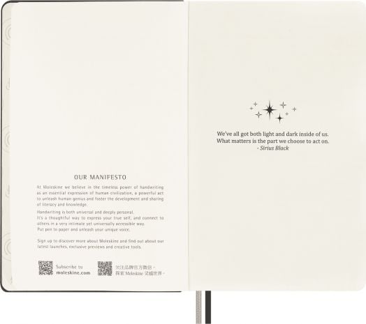 Комплект тефтер и ролер Moleskine Harry Potter Lumos