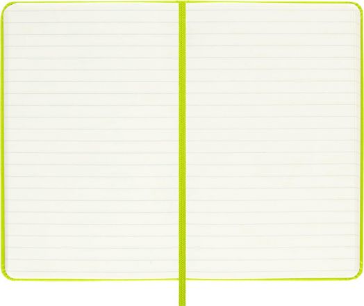 Джобен тефтер Moleskine Classic Lemon Green с твърди корици и линирани страници