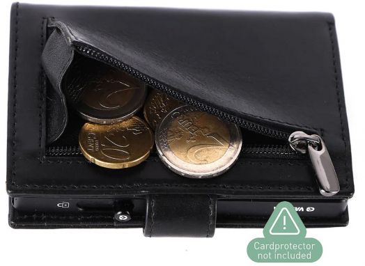 Кожен калъф за карти Valenta MagSafe Luxe Black