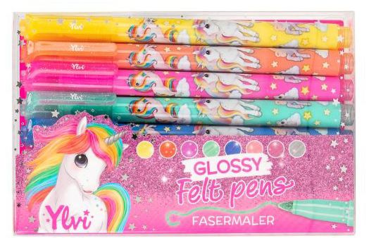 Комплект флумастери Top Model Ylvi в металически цветове, 8 бр.