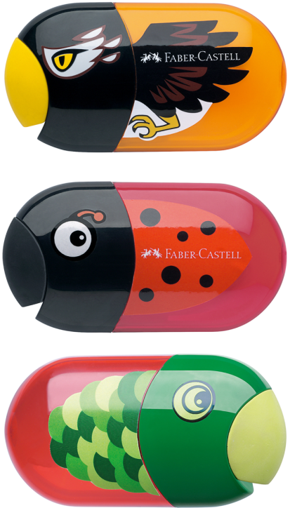 Двойна острилка Faber-Castell с резервоар и гума