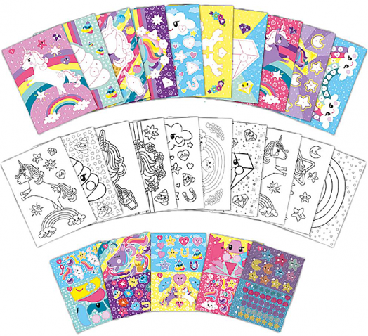 Книжка със стикери Totum - Подреждане по номера, Еднорог