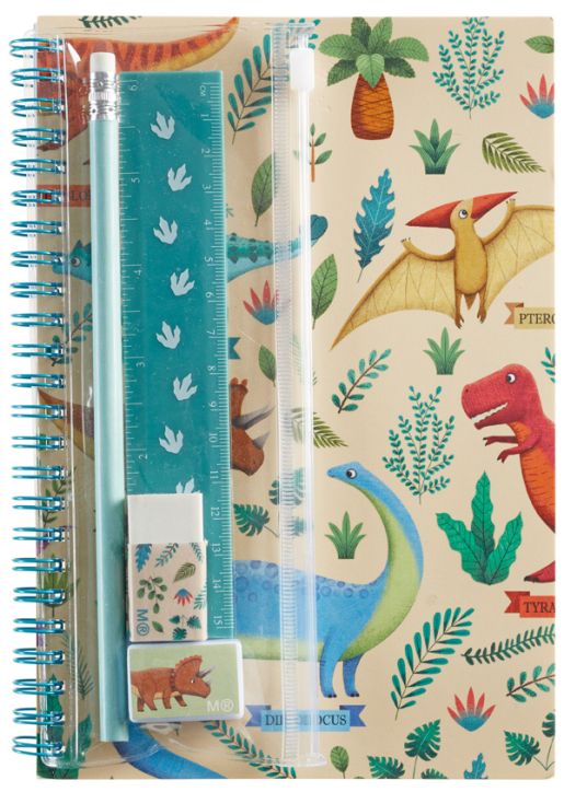 Тефтер с принадлежности Miquelrius Dinos