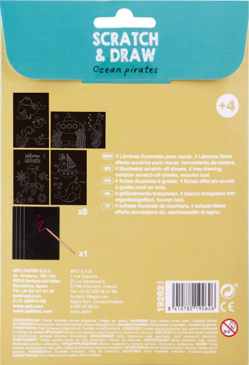 Мини скреч комплект Apli Kids - Океански пирати