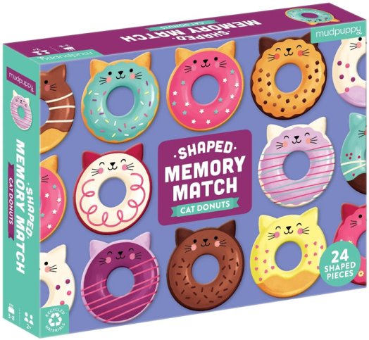 Мемори игра с форма Mudpuppy - Котешки понички