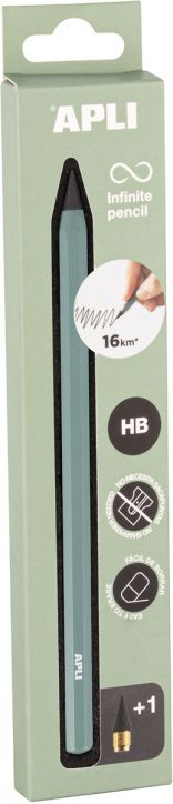 Графитен молив Apli Infinite HB, зелен