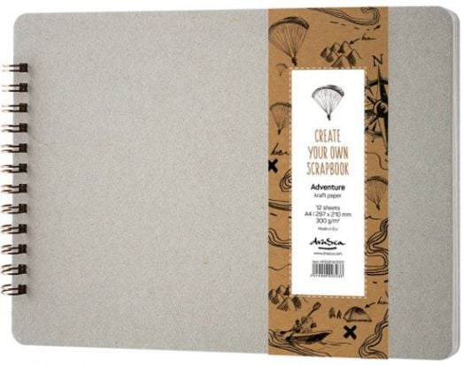Скрапбук Drasca Adventure Kraft A4, 29.7 x 21 см.
