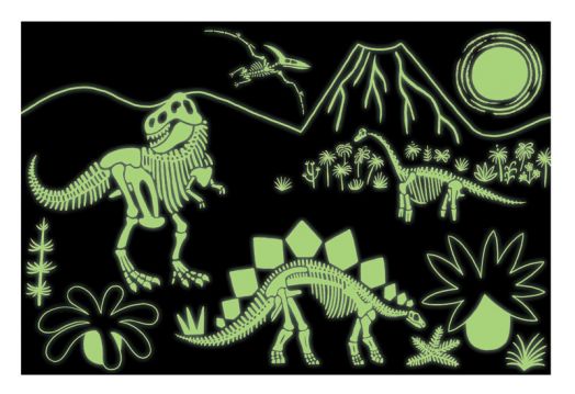 Детски светещ пъзел Mudpuppy: Динозаври, 100 части