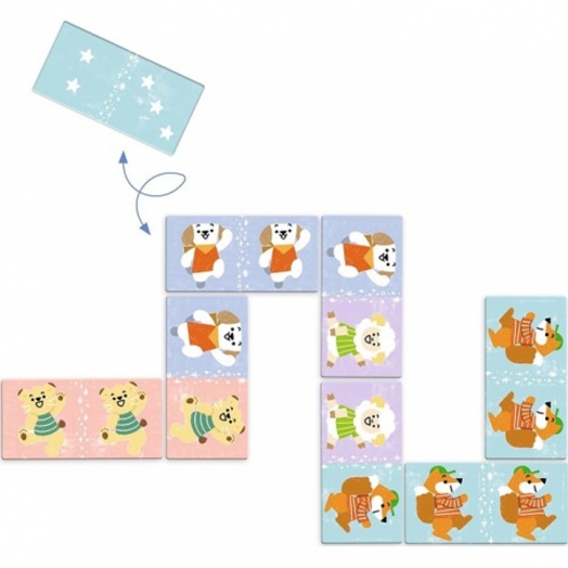 Детско домино Djeco - Малки приятели