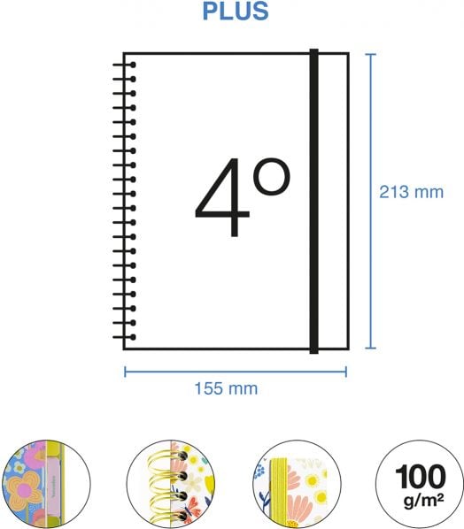 Седмичен тефтер-органайзер Miquelrius Spring от септември 2025 до август 2026 г.