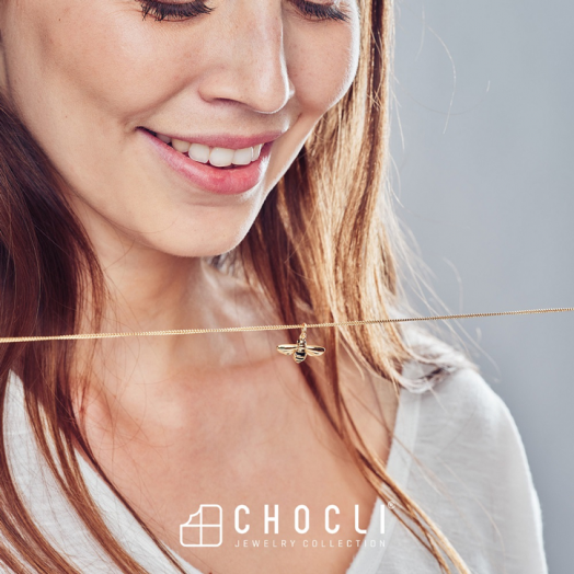 Колие с медальон Chocli - Bee