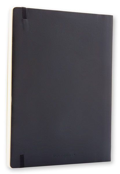 Голям черен тефтер Moleskine Classic Black с меки корици и листа на малки квадратчета