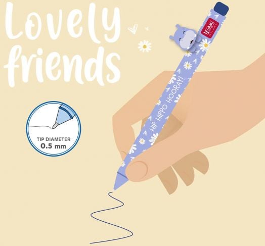 Гел химикалка с животинче Legami - Hippo