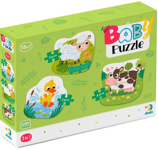 Пъзел Dodo 3 в 1: Животните от фермата