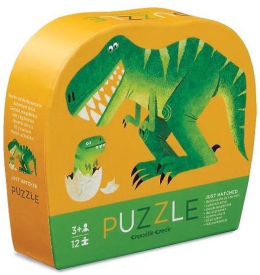 Детски пъзел Crocodile Creek Just Hatched - Динозавър, 12 части