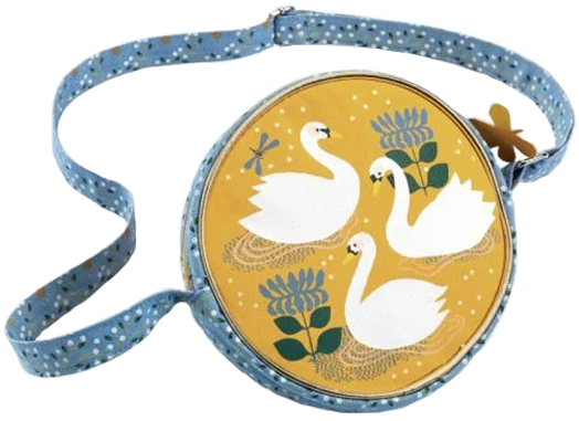Детска чанта Djeco - Лебед, 100% памук