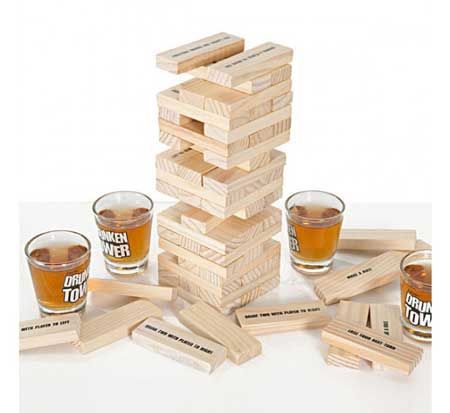 Игра Jenga с шотове