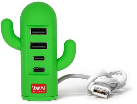 USB и Type-C Hub с 4 порта Legami - Cactus
