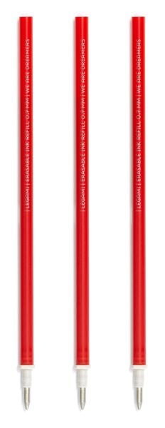 Комплект пълнители за изтриваеми гел химикалки Legami, червени