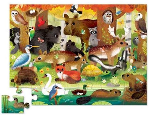 Детски пъзел Crocodile Creek Forest Friends - Горски приятели, 36 части