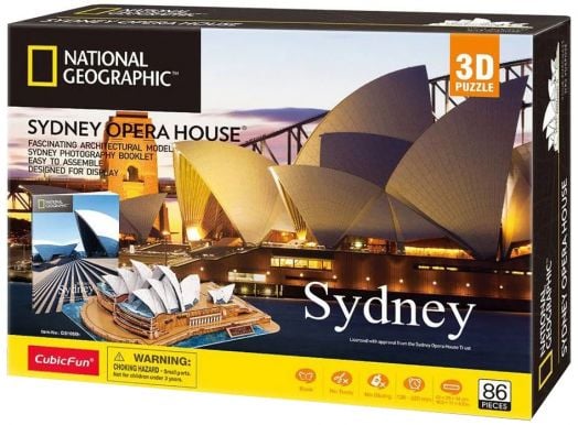 3D пъзел Cubic Fun National Geographic - Операта в Сидни, 86 части