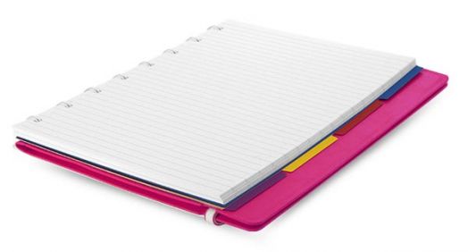 Тефтер Filofax Notebook Classic A5 Fuchsia със скрита спирала, ластик и линирани листа
