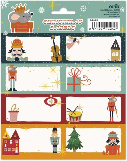 Коледни етикети Nutcraker, 24 бр.